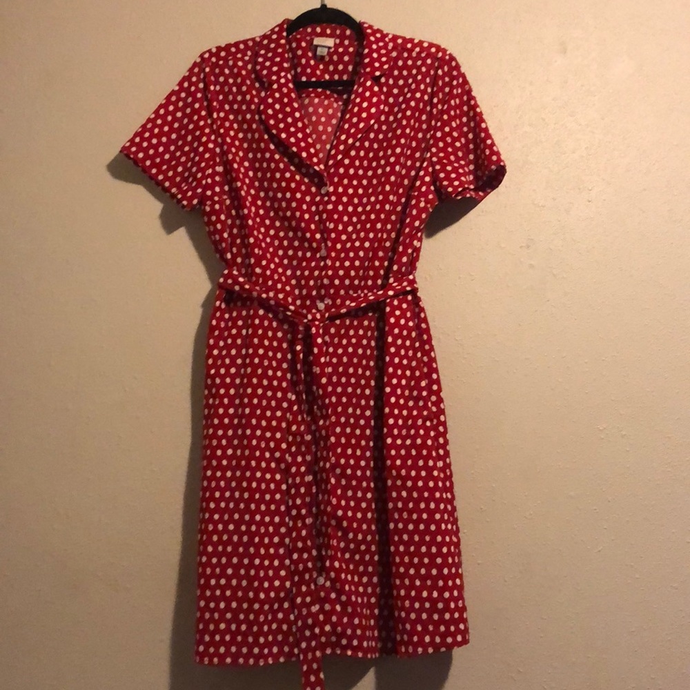 2for$20 NWOT Red pocketed polka-dot dress